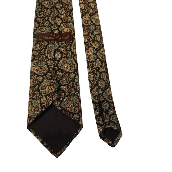 Etienne Aigner Paisley Silk Tie Vintage Mens Necktie Office Work Formal Dad Gift - Picture 4 of 7